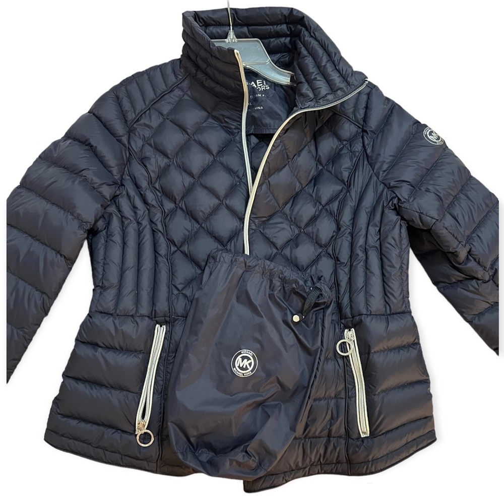 Michael Kors Women's Navy Blue Down Short Packable Coat